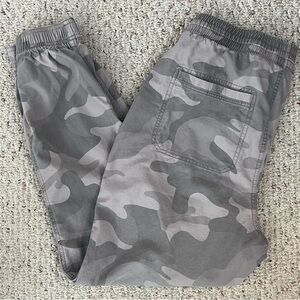 Hollister Light Gray Camouflage Jogger Pants Drawstring Cotton Viscose Blend Med